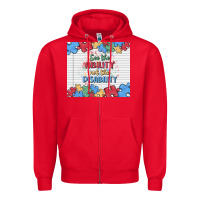 Red see the ability not the disability Zipper Hoodie - MaliasSmallBusiness