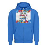 True Royal see the ability not the disability Zipper Hoodie - MaliasSmallBusiness