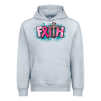 Heather Grey Cancer Faith Cross Urban Hoodie - HowdyJamesFarm