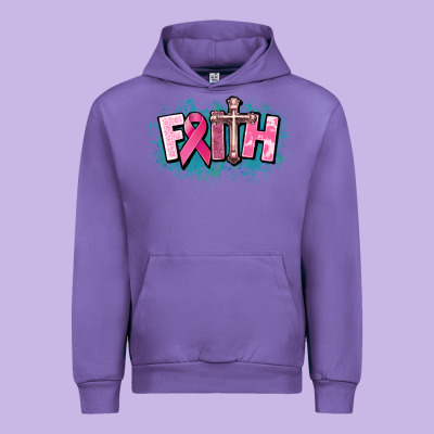 Cancer Faith Cross Urban Hoodie Designed By Howdyjamesfarm