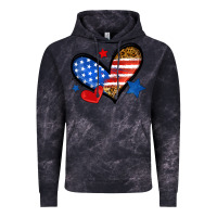 Cloud Black American flag heart leopard Vintage Hoodie - Neo Western
