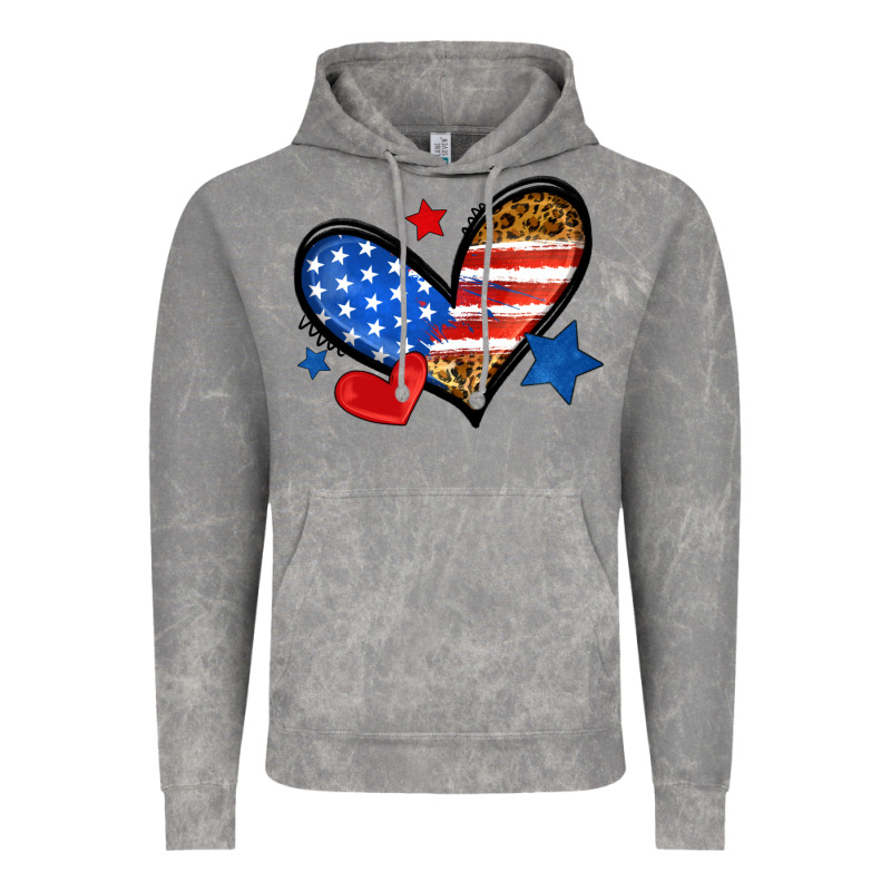 American Flag Heart Leopard Vintage Hoodie by Neo Western | Teevron