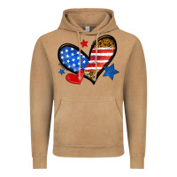 Vintage Camel American flag heart leopard Vintage Hoodie - Neo Western