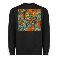 Black western stars seamless pattern Heavyweight Sweatshirt - HRA Design Shop
