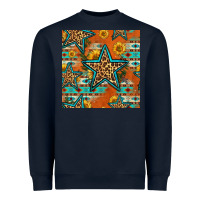 Navy western stars seamless pattern Heavyweight Sweatshirt - HRA Design Shop