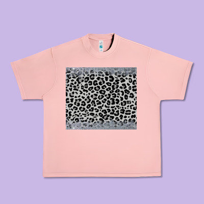 Grey Leopard Urban Heavy Tee Designed By Jahusdesignshop