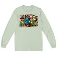 Cactus Boot Background Long Sleeve Tee | Teevron
