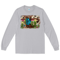 Moon Dust cactus boot background Long Sleeve Tee - AdoDesignShop