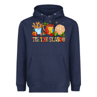 Navy 'tis the season Heavyweight Hoodie - MaliasSmallBusiness