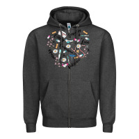 Charcoal Heather nurse Zipper Hoodie - MaliasSmallBusiness