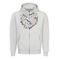 Dove Grey nurse Zipper Hoodie - MaliasSmallBusiness