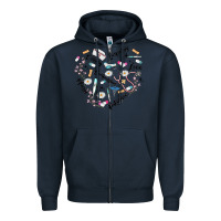 Navy nurse Zipper Hoodie - MaliasSmallBusiness