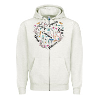 Oatmeal Heather nurse Zipper Hoodie - MaliasSmallBusiness