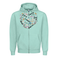 Seafoam nurse Zipper Hoodie - MaliasSmallBusiness