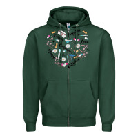 Sports Green nurse Zipper Hoodie - MaliasSmallBusiness
