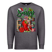 Charcoal Heather sassy elf Premium Sweatshirt - MaliasSmallBusiness