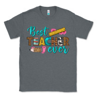 Charcoal Heather best teacher ever Classic Tee - BundleAndBundleShop