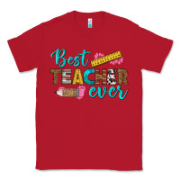 Red best teacher ever Classic Tee - BundleAndBundleShop