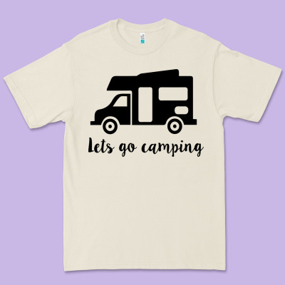 Premium Tee lets go camping