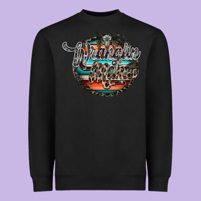 Wranglinn Mama Heavyweight Sweatshirt Designed By Racoondesign