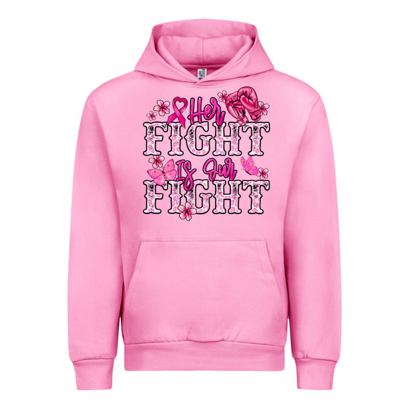 Her Fight Is Our Fight Cancer Awareness Urban Hoodie by HowdyJamesFarm | Teevron