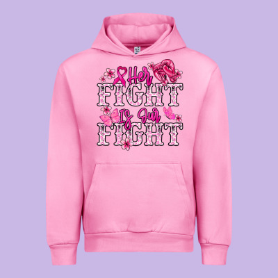 Her Fight Is Our Fight Cancer Awareness Urban Hoodie Designed By Howdyjamesfarm