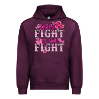 Mauve Wine Her fight is our fight Cancer Awareness Urban Hoodie - HowdyJamesFarm