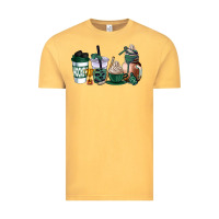 Hunter Green Hockey Coffee Cups Vintage Tee | Teevron