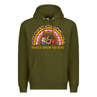 Army Green back to school rainbow hello sixth grade Premium Hoodie - AdoDesignShop
