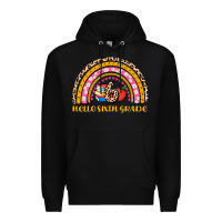 Black back to school rainbow hello sixth grade Premium Hoodie - AdoDesignShop