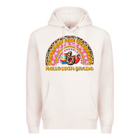 Pale Pink back to school rainbow hello sixth grade Premium Hoodie - AdoDesignShop