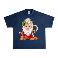 Navy santa coffee Urban Heavy Tee - JahusDesignShop