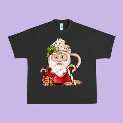 Santa Coffee Urban Heavy Tee Designed By Jahusdesignshop