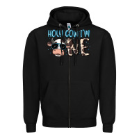 Black holy cow i'm one Zipper Hoodie - MaliasSmallBusiness