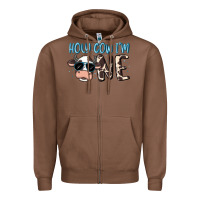 Chestnut holy cow i'm one Zipper Hoodie - MaliasSmallBusiness