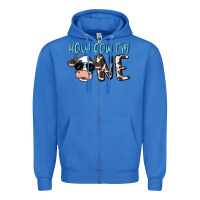 True Royal holy cow i'm one Zipper Hoodie - MaliasSmallBusiness