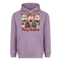 Lavender merry christmas wine and cocktails Heavyweight Hoodie - MaliasSmallBusiness