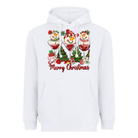White merry christmas wine and cocktails Heavyweight Hoodie - MaliasSmallBusiness
