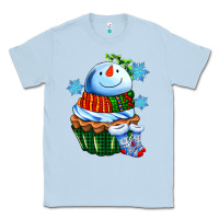 Dusty Blue snowman cupcake Classic Tee - AdoDesignShop