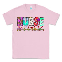 Bubblegum Pink Nurse Coffee Scrubs Rubber Gloves Classic Tee - CowhideDigitalArt