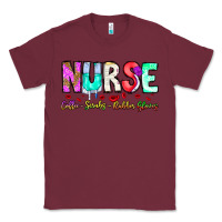 Burgundy Nurse Coffee Scrubs Rubber Gloves Classic Tee - CowhideDigitalArt