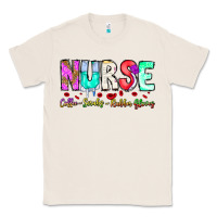 Natural Nurse Coffee Scrubs Rubber Gloves Classic Tee - CowhideDigitalArt