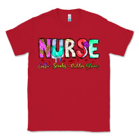 Red Nurse Coffee Scrubs Rubber Gloves Classic Tee - CowhideDigitalArt