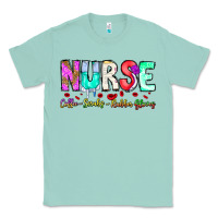 Seafoam Nurse Coffee Scrubs Rubber Gloves Classic Tee - CowhideDigitalArt