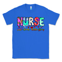 True Royal Nurse Coffee Scrubs Rubber Gloves Classic Tee - CowhideDigitalArt