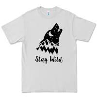 Dove Grey stay wild Premium Tee - Unal Design