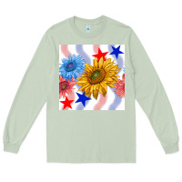 Matcha patriotic sunflowers Long Sleeve Tee - BundleAndBundleShop