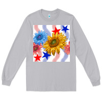 Moon Dust patriotic sunflowers Long Sleeve Tee - BundleAndBundleShop