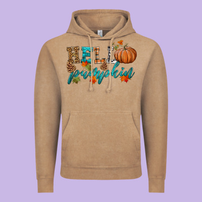Hello Pumpkin Vintage Hoodie Designed By Hra Design Shop