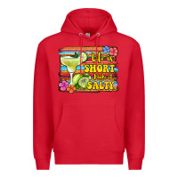 Red life is short make it salty Premium Hoodie - Jasminsmagicworld